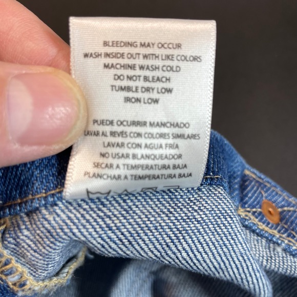 HIDDEN Denim Jean Tote Bag Blue One Size Cotton Embroidered Logo Y2K - Picture 5 of 9